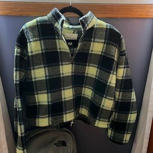 A&E cropped fuzzy sweatshirt